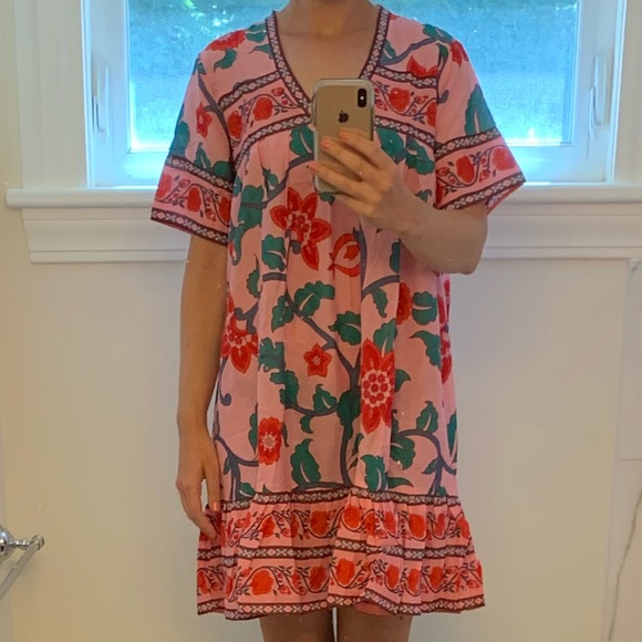 J. Crew V-neck tunic dress in floral block print - Picture 11 of 13